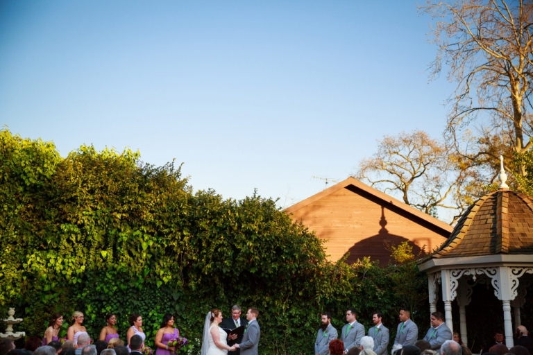 Vizcaya Sacramento sunset wedding ceremony