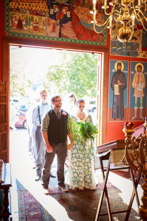 Christian Orthodox wedding entrance