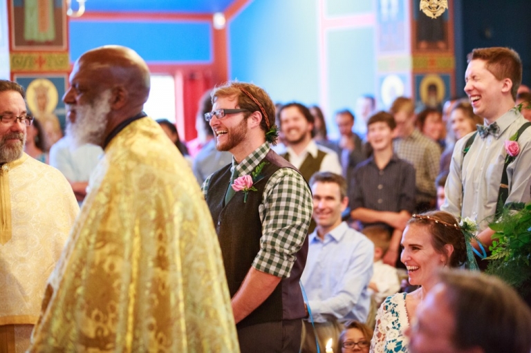 Christian Orthodox ceremony laughter