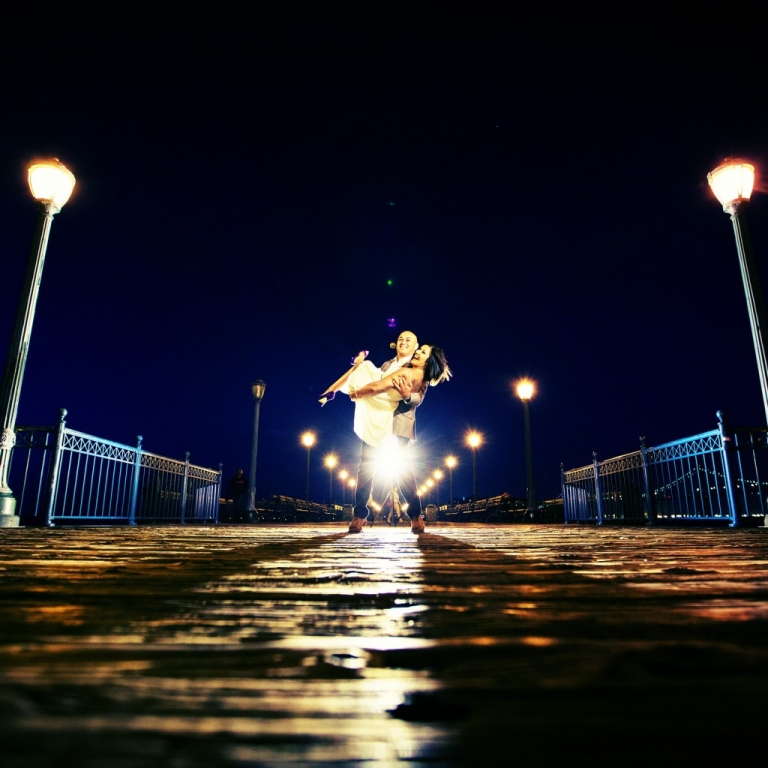 San Francisco Bay pier engagement romance