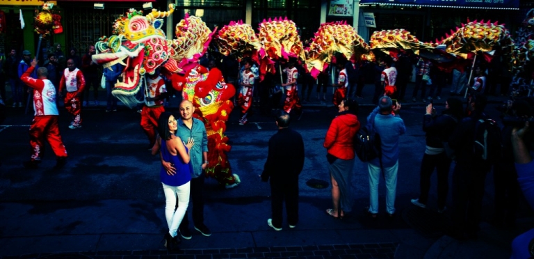 Chinatown dragon engagement