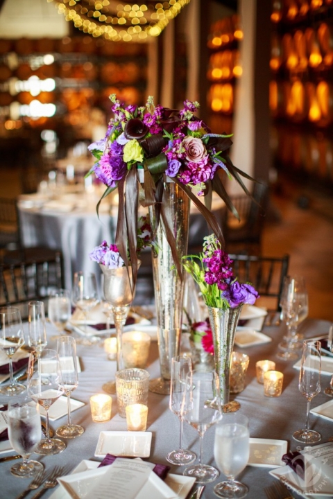 gorgeous reception flowers