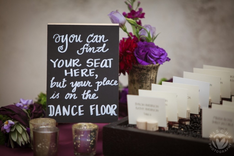 cute wedding signage - seating cards