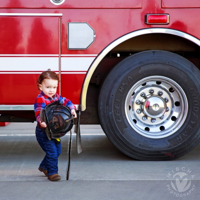 fire engine themed toddler shoot