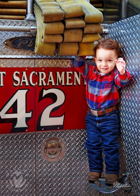 fire engine themed toddler shoot