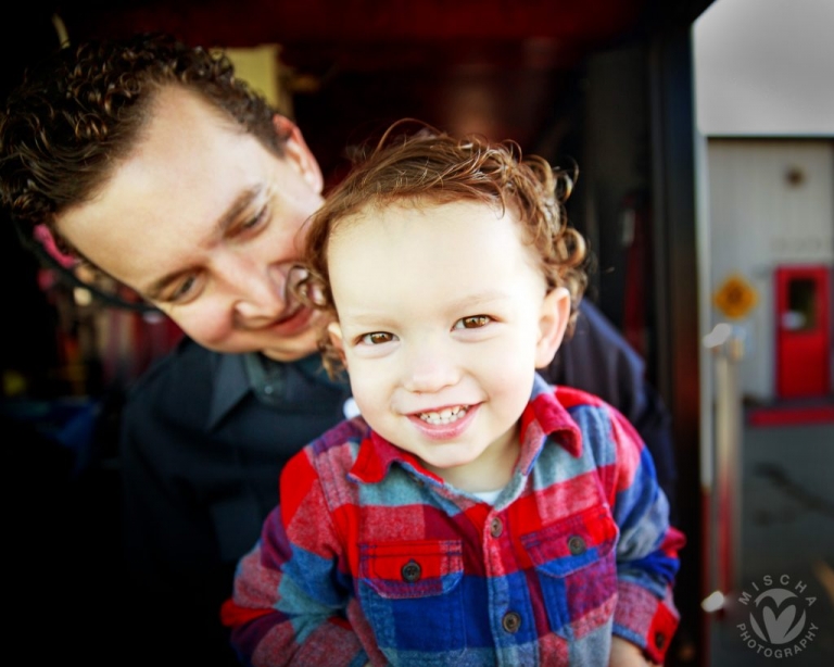 fire station themed family shoot