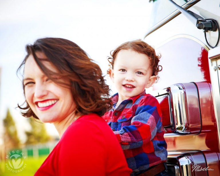 fire station themed family shoot