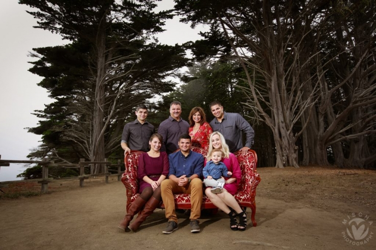 Half Moon Bay extended family portrait