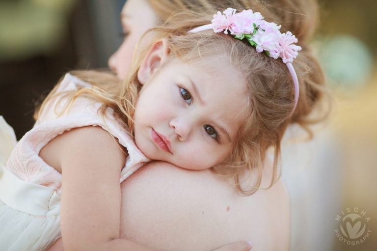 tired flowergirl