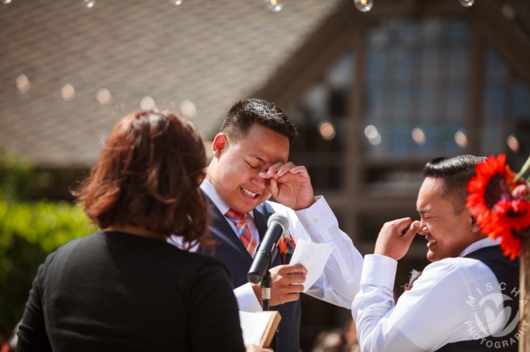 emotional same-sex wedding