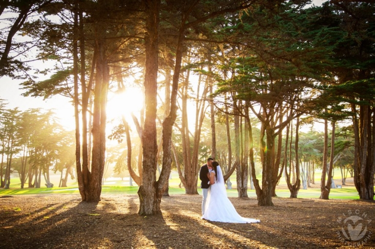 Seaside golf course wedding