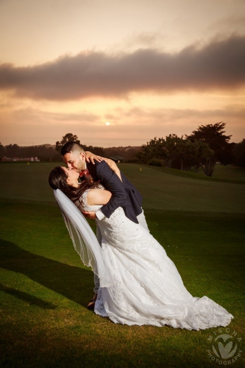 Seaside golf course wedding