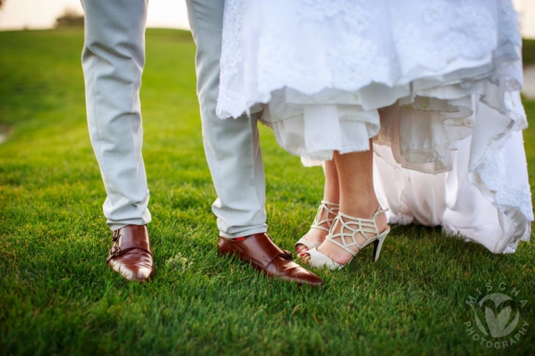 Seaside golf course wedding