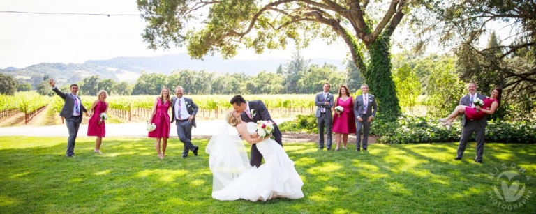 Napa Valley wedding party