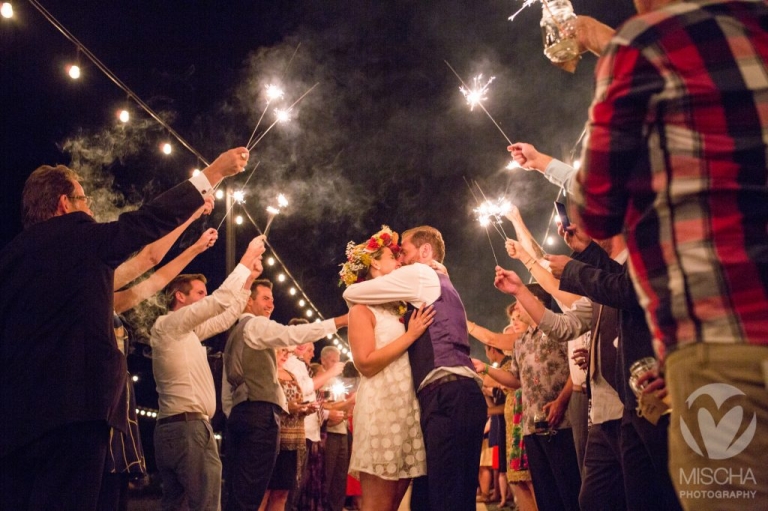 sparkler exit at Rancho Victoria Vineyard