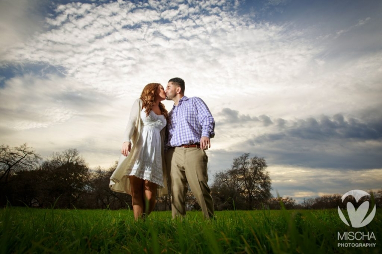 Sacramento engagement off camera flash